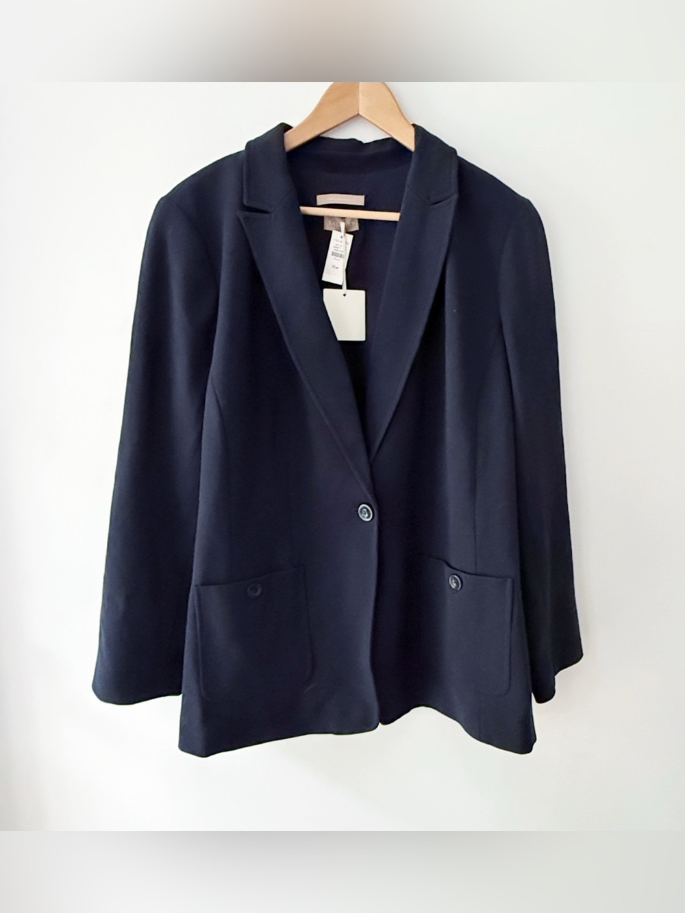 NWT Talbots Italian Knit Luxe Blazer Size 16W Classic Timeless Old Money Career